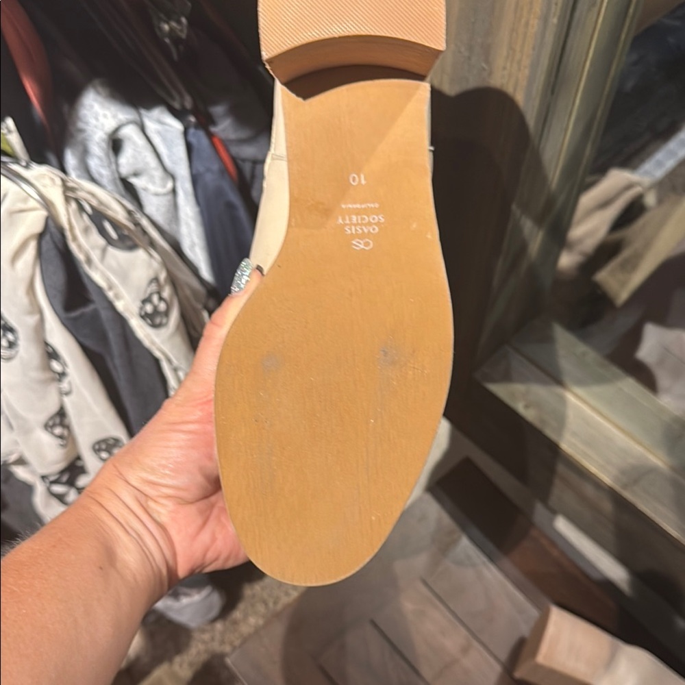 Cream Suede Ankle Booties with Elastic Side Panels - Picture 3 of 5